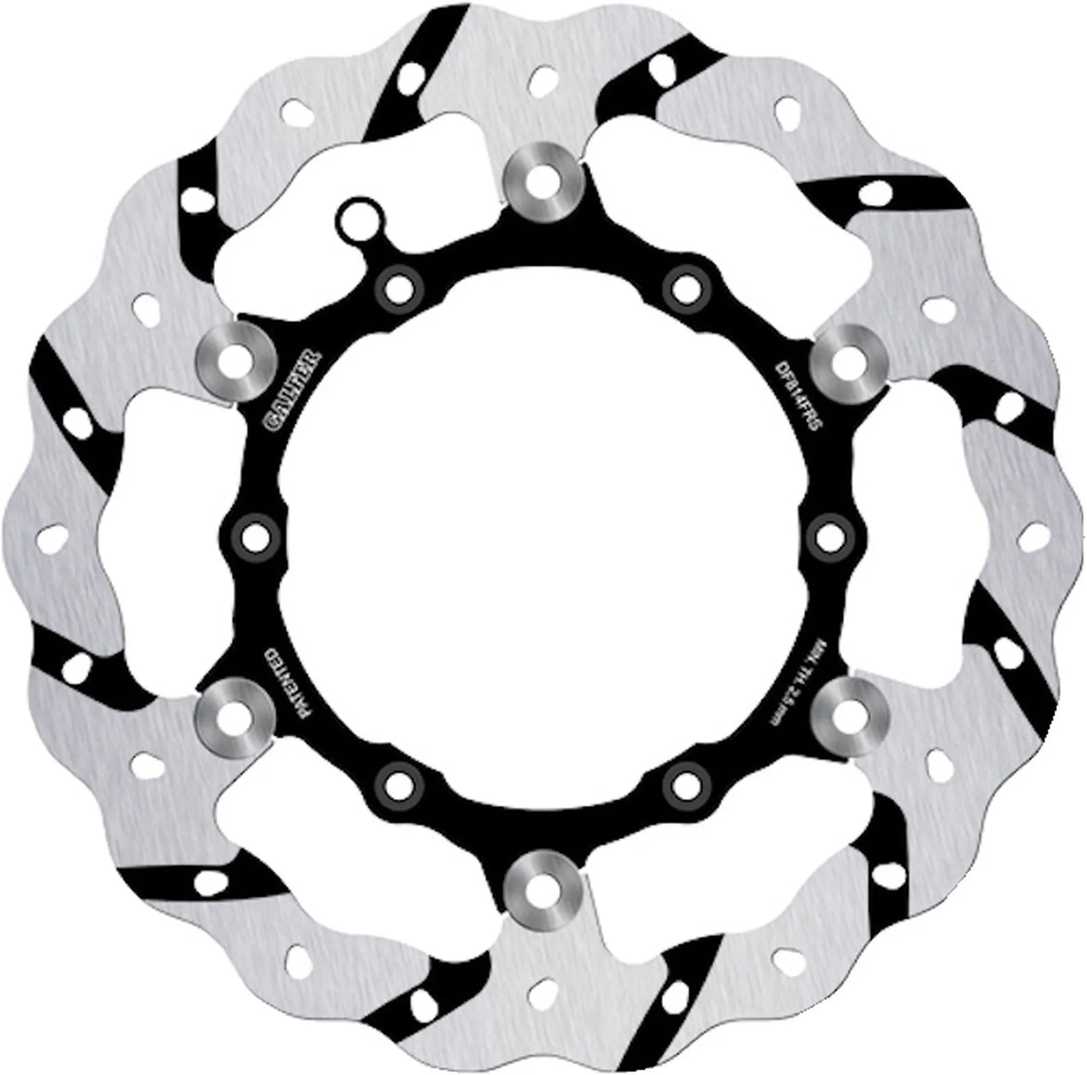 Front Floating Oversized Grooved Wave Brake Disc - Galfer Compatible With Beta 400 Rr 4T Enduro (2013)