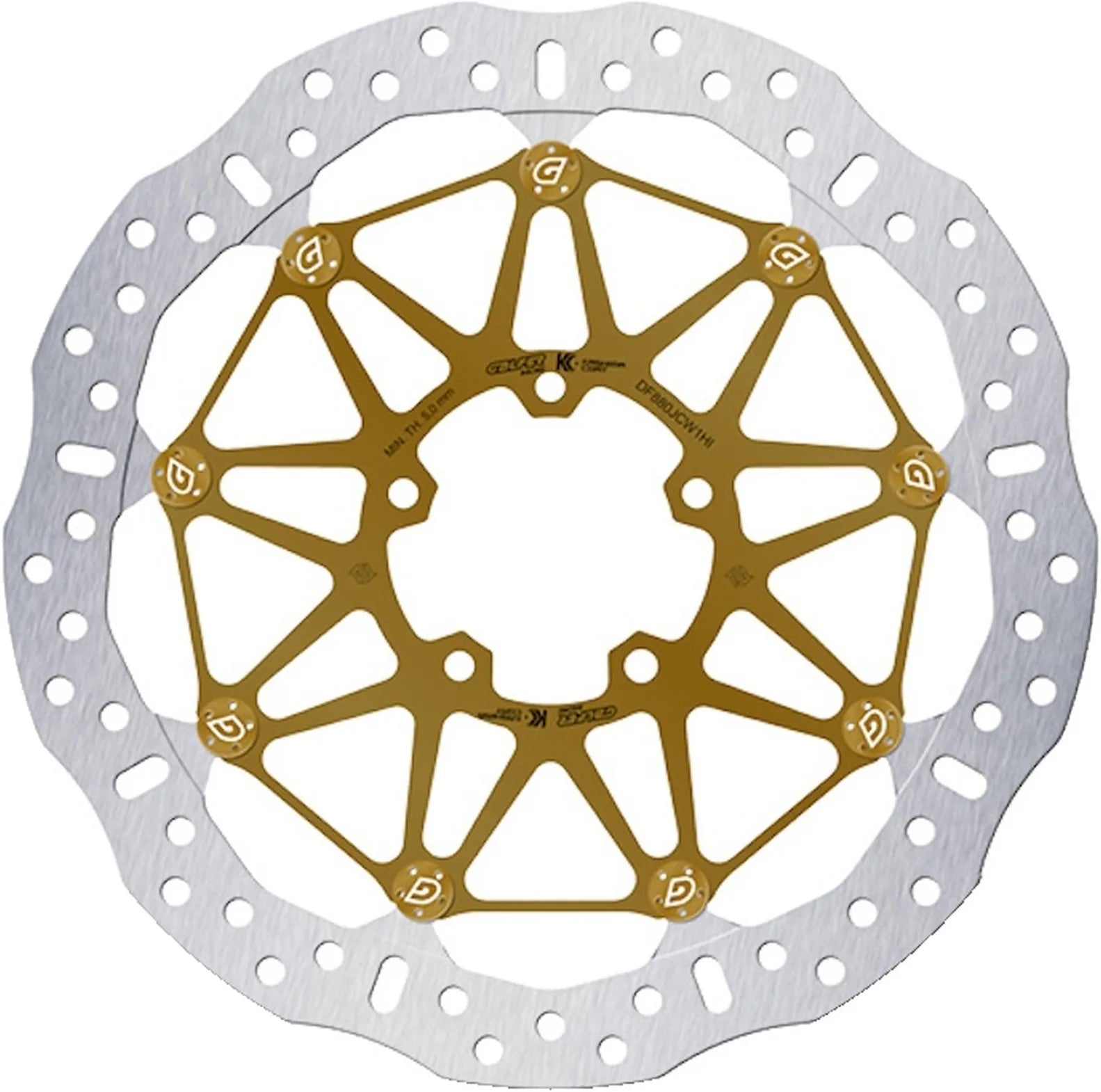 Front Floatech Racing Wave Brake Disc - Galfer Compatible With Ducati 848 Evo (2010)