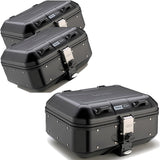 Trekker Dolomiti Aluminium Black Top Case + Side Cases - 90 Lt Trekker Dolomiti Aluminium - Givi Compatible With Triumph Bonneville T100 (2017-2022)