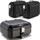Trekker Dolomiti Aluminium Black Top Case + Side Cases - 102 Lt Trekker Dolomiti Aluminium - Givi Compatible With Kawasaki Versys 650 (2022-2024)