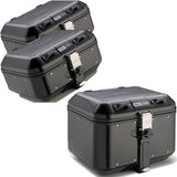 Trekker Dolomiti Aluminium Black Top Case + Side Cases - 106 Lt Trekker Dolomiti Aluminium - Givi Compatible With Suzuki An 650 Burgman - Executive (2013-2020)
