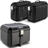 Trekker Dolomiti Aluminium Black Top Case + Side Cases - 118 Lt Trekker Dolomiti Aluminium - Givi Compatible With Kawasaki Versys 650 (2022-2024)