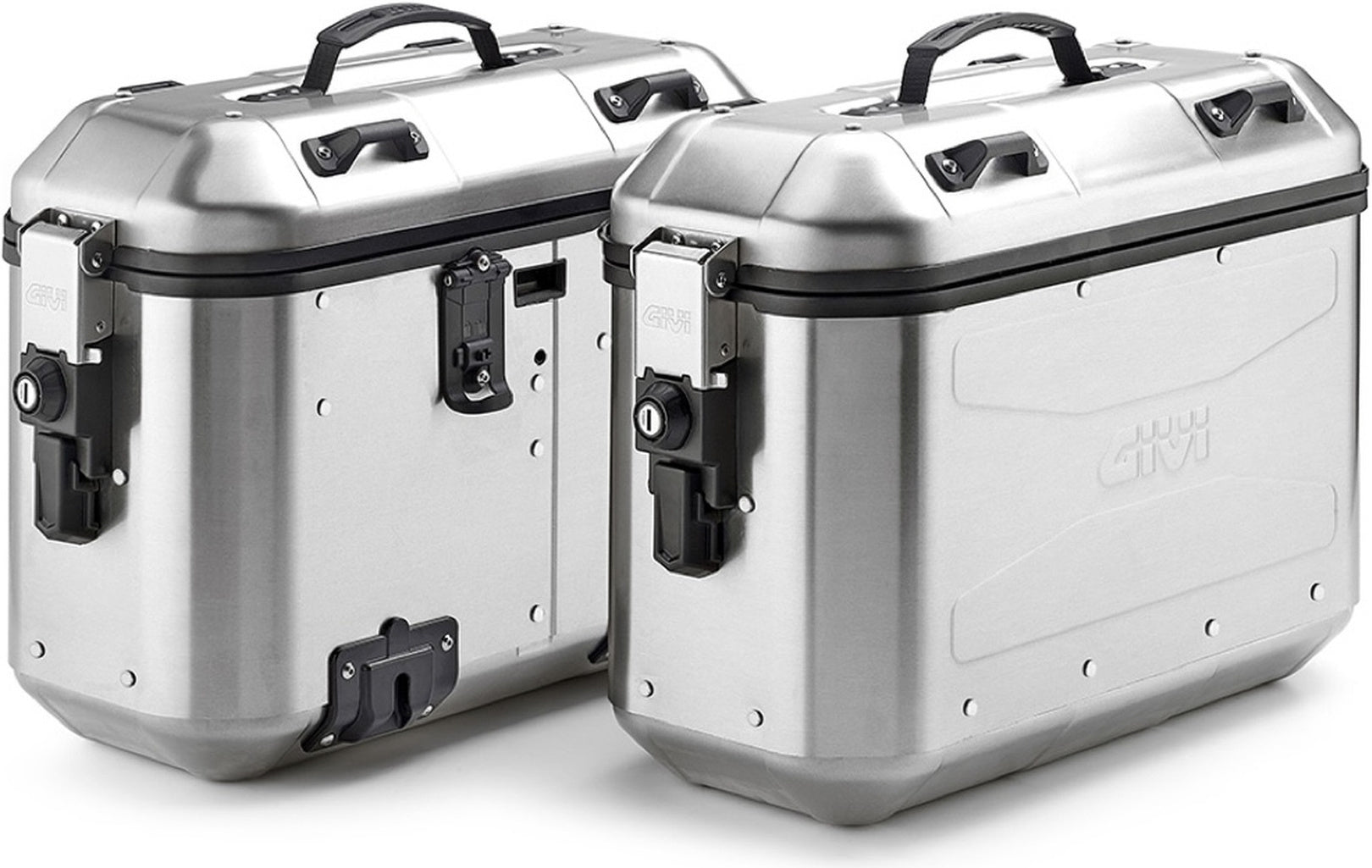 Monokey Trekker Dolomiti Aluminium Side Cases - 72 Lt Trekker Dolomiti Aluminium - Givi Compatible With Moto Guzzi V85 Tt (2024)