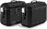 Monokey Trekker Dolomiti Black Aluminium Side Cases - 72 Lt Trekker Dolomiti Aluminium - Givi Compatible With Royal Enfield Interceptor 650 (2019-2024)