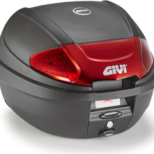 Monolock Black Top Case - 30 Lt Technopolymer - Givi Compatible With Piaggio Fly 50 - 100 - 125 - 150 (2004-2017)