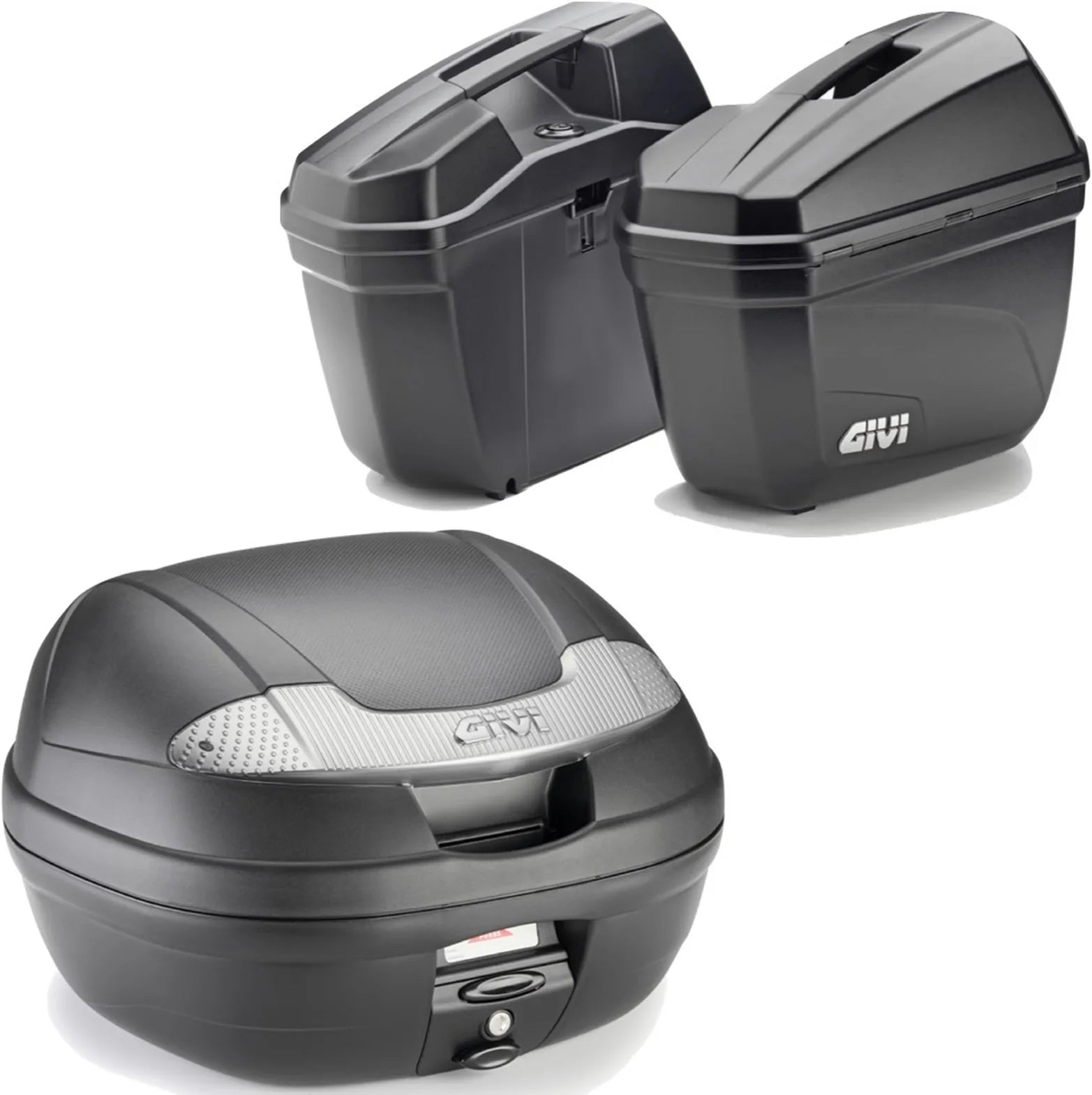 Vision Black Tech Top Case + Side Cases - 78 Lt Vision Technopolymer - Givi Compatible With Benelli Trk 702 (2023-2024)