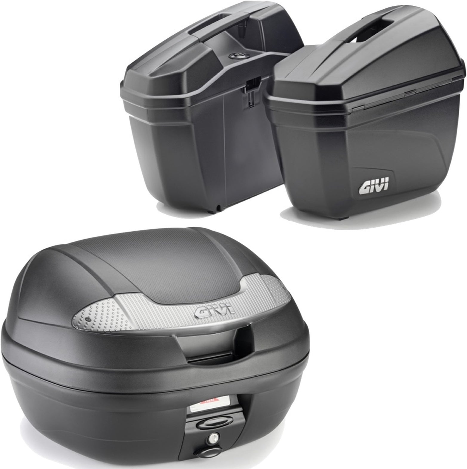 Vision Black Tech Top Case + Side Cases - 78 Lt Vision Technopolymer - Givi Compatible With Kawasaki Versys 650 (2022-2024)
