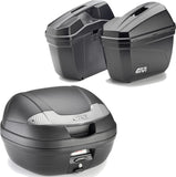Vision Black Tech Top Case + Side Cases - 78 Lt Vision Technopolymer - Givi Compatible With Honda Cb 500 X (2013-2016)