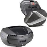 Riviera Silver Tech Top Case + Side Cases - 120 Lt Riviera Technopolymer - Givi Compatible With Moto Guzzi V 100 Mandello 1000 (2022-2024)