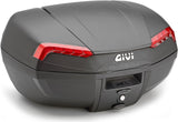 Monolock Riviera Black Top Case - 46 Lt Riviera Technopolymer - Givi Compatible With Piaggio Beverly 125 - 300 Ie (2010-2020)