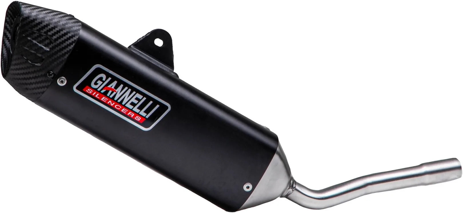 Exhaust Tip With Noise Certification Sonic Aluminium Black - Giannelli Compatible With Sherco Derapage 50 (2021)