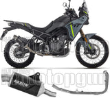 Complete Non-Catalytic Exhaust System With Sound Certification Indy-Race Evo Black Aluminium Steel End Cap - Arrow Special Parts Compatible With Cfmoto 450 Mt (2025-2026)