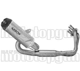 Complete Non-Catalytic Exhaust System With Sound Certification Indy-Race Evo Titanium Carby End Cap - Arrow Special Parts Compatible With Kawasaki Ninja 650 (2024-2026)