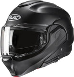 Flip-Up Motorcycle Helmet Hjc F100 Advanced Fiberglass Composite Semi Flat Black Size 09 L