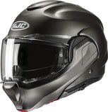 Flip-Up Motorcycle Helmet Hjc F100 Advanced Fiberglass Composite Semi Flat Titanium Size 10 Xl