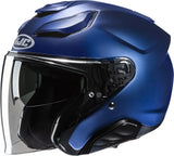 Urban Motorcycle Helmet Hjc F31 Advanced Fiberglass Semi Flat Metallic Blue Size 09 L