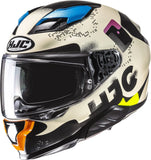Full-Face Motorcycle Helmet Hjc F71 Advanced Fiberglass Mc28 Faco Size 11 Xxl