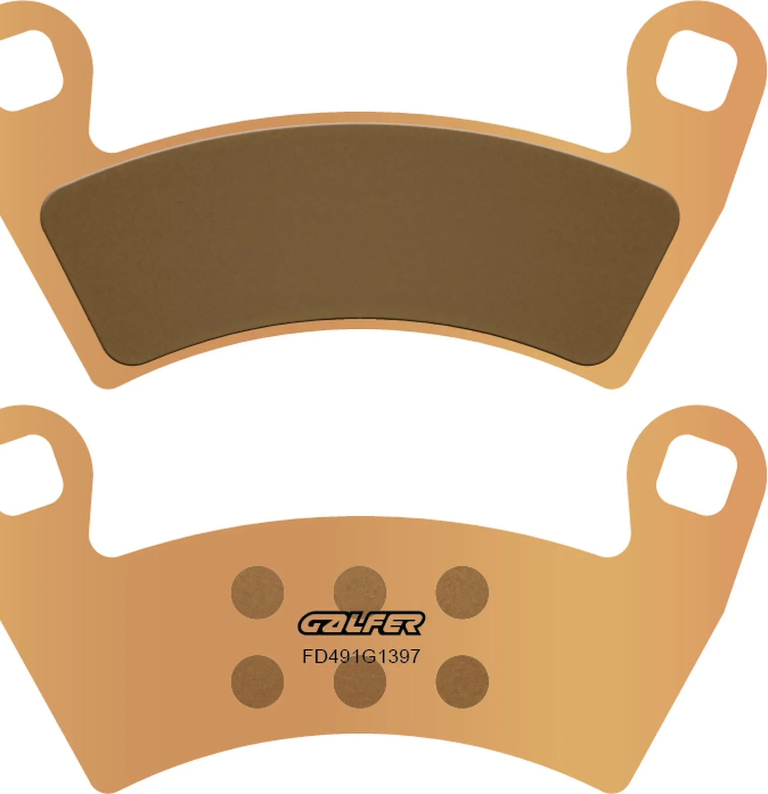 Rear Sintered Quads Brake Pads - Galfer Compatible With Polaris Rzr Rzr Xp 1000 (2014)
