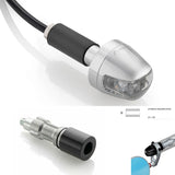 Turn Signal Led Bar-End + Mirror Kit Eccentrico D21-23 Rizoma Sguardo Chrome