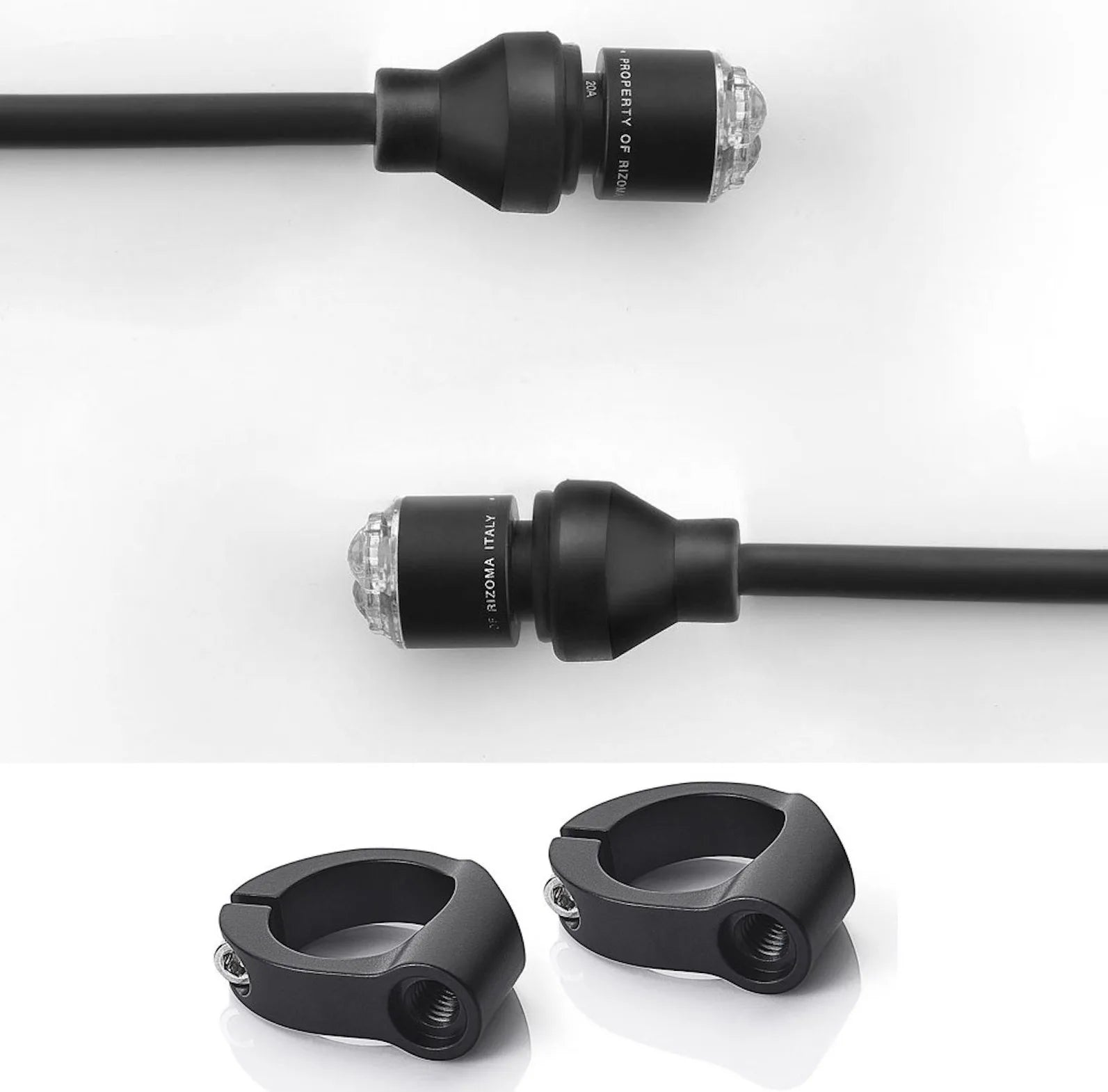Couple Led Turn Signal Front + Mirror Kit Light Unit - Rizoma Compatible With Yamaha Fj-09 (2015-2017)