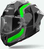 Full-Face Motorcycle Helmet Airoh Gp800 - Gp8C33 Hpc Carbon Fluorescent Green Gloss Competition Size L