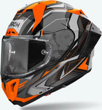 Full-Face Motorcycle Helmet Airoh Gp800 - Gp8Mu32 Hpc Carbon Gloss Orange Must Size M