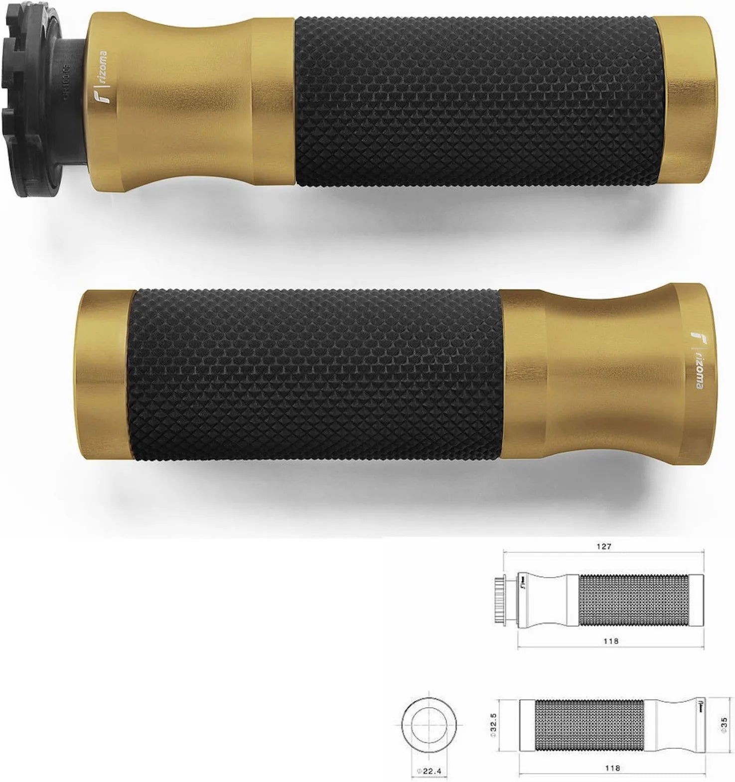 Knobs Ø22 Sport - Rizoma Compatible With Ktm 390 Duke Abs (2013-2016)
