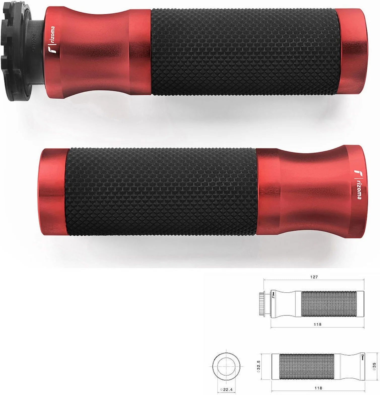 Knobs Ø22 Sport - Rizoma Compatible With Ktm 390 Duke Abs (2013-2016)