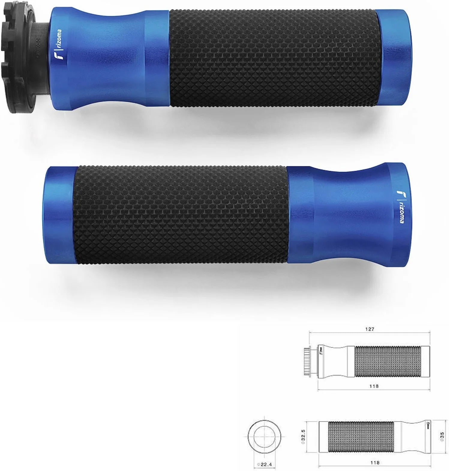 Knobs Ø22 Sport - Rizoma Compatible With Ktm 390 Duke Abs (2013-2016)