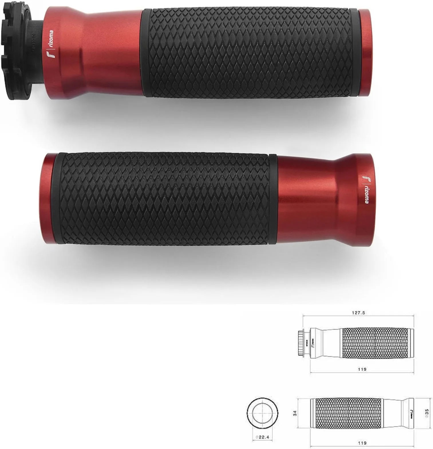Knobs Ø22 Urlo - Rizoma Compatible With Ktm 1090 Adventure S - L (2017-2019)