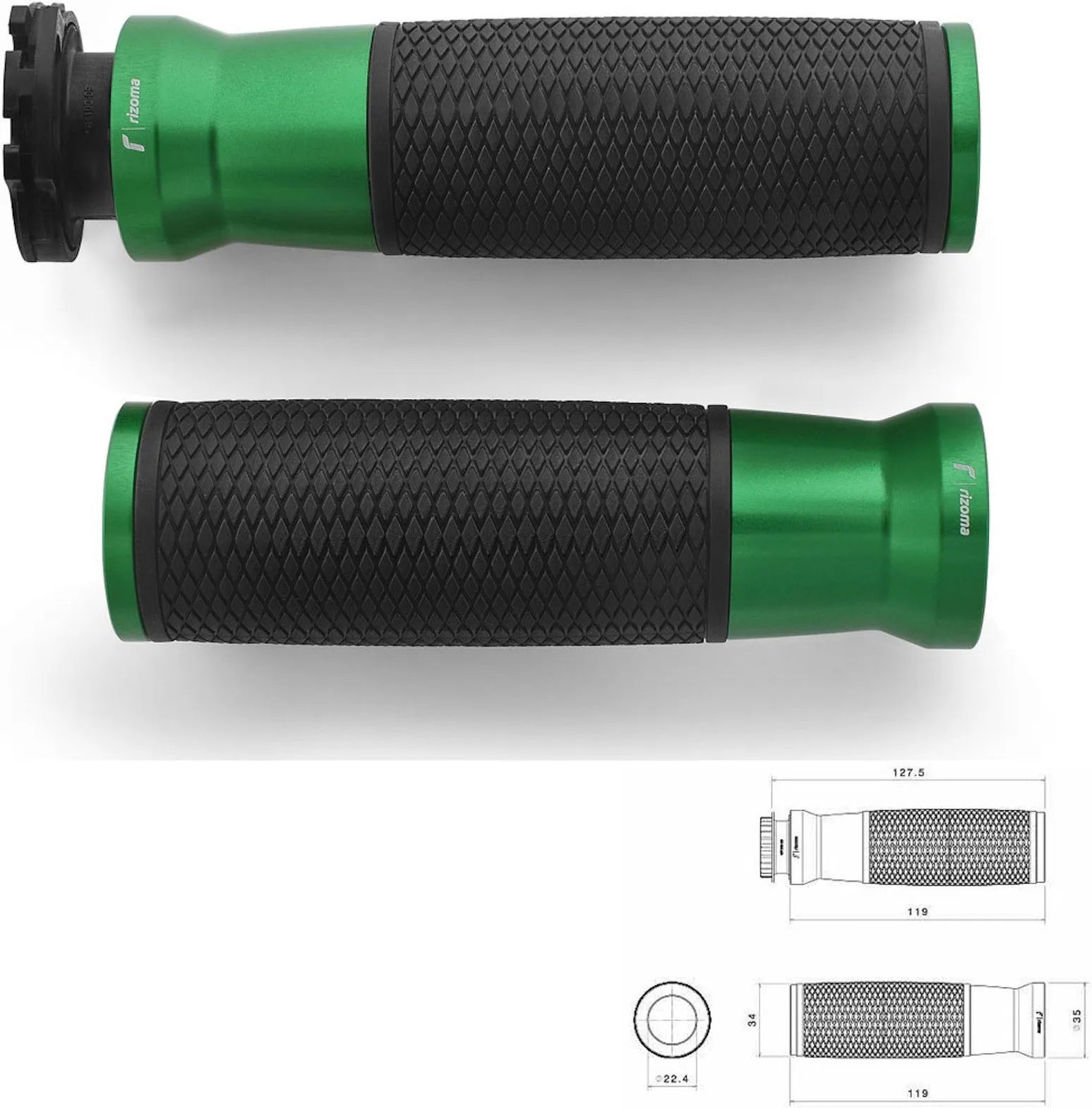 Knobs Ø22 Urlo - Rizoma Compatible With Suzuki V-Strom 250 (2017-2019)
