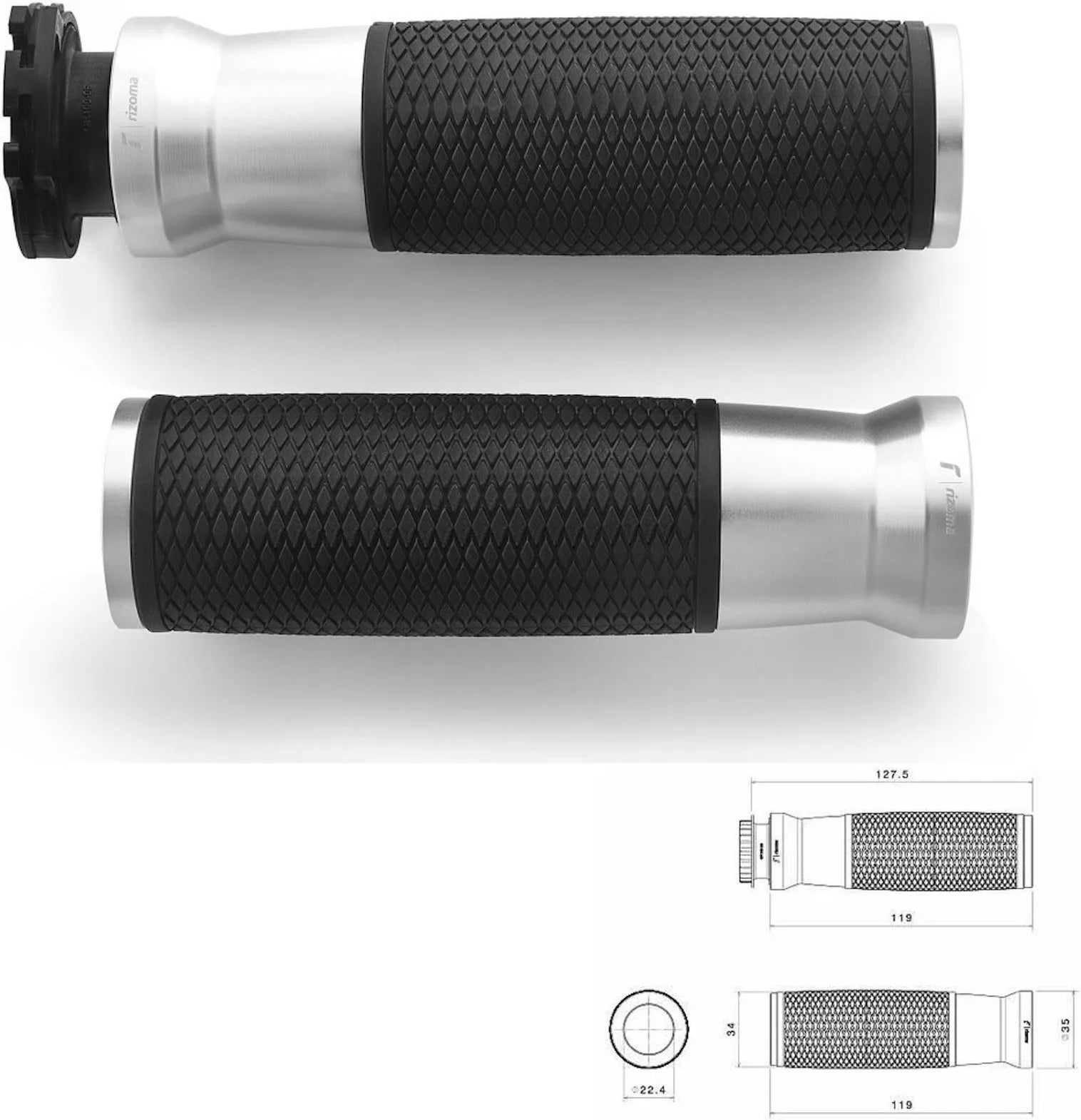 Knobs Ø22 Sport - Rizoma Compatible With Ktm 390 Duke Abs (2013-2016)