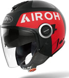 Urban Motorcycle Helmet Airoh Helyos - He611 Thermoplastic Hrt Matte Black Color Size S