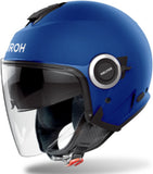 Urban Motorcycle Helmet Airoh Helyos - He619 Thermoplastic Hrt Matte Blue Color Size M