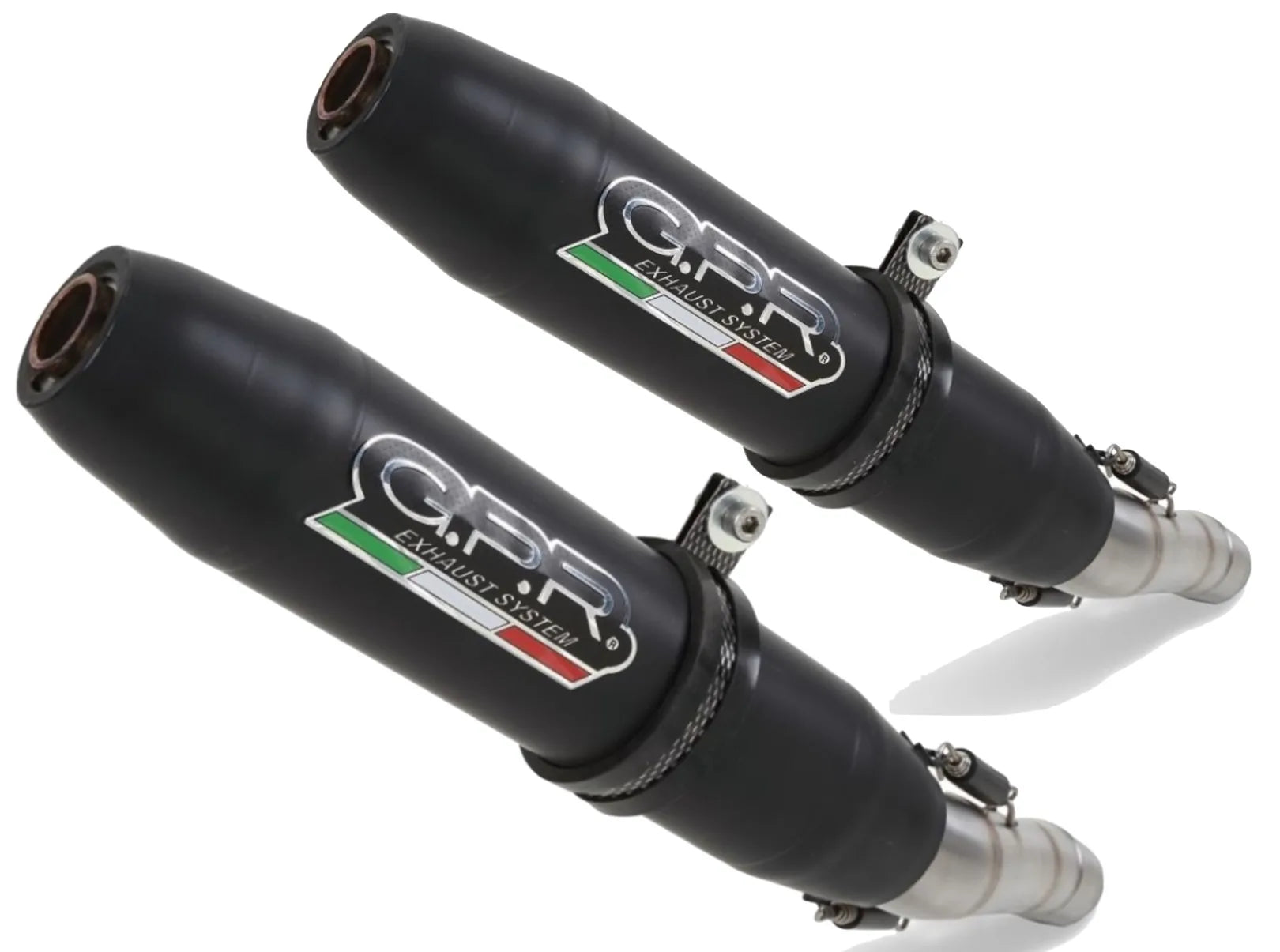 Exhaust Tip With Noise Certification Deeptone Cafe Racer Black Stainless Steel - Gpr Compatible With Kawasaki Gpz 500 (1988-2003)