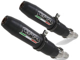 Exhaust Tip With Noise Certification Deeptone Cafe Racer Black Stainless Steel - Gpr Compatible With Suzuki Gn 250 (1994-1998)