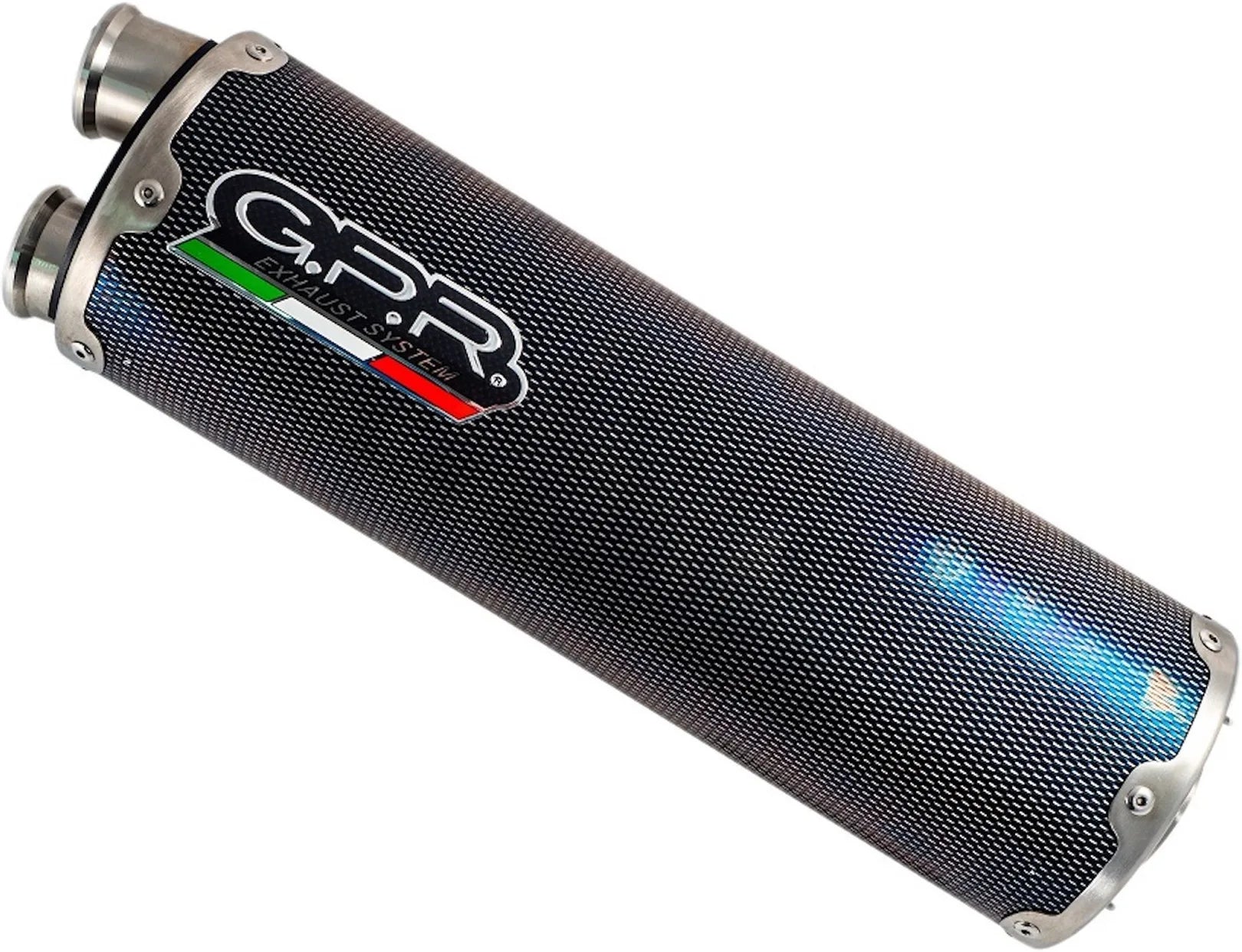 Catalytic Exhaust Tip With Sound Certification Dual Carbon Look - Gpr Compatible With Benelli Trk 502 (2021-2024)