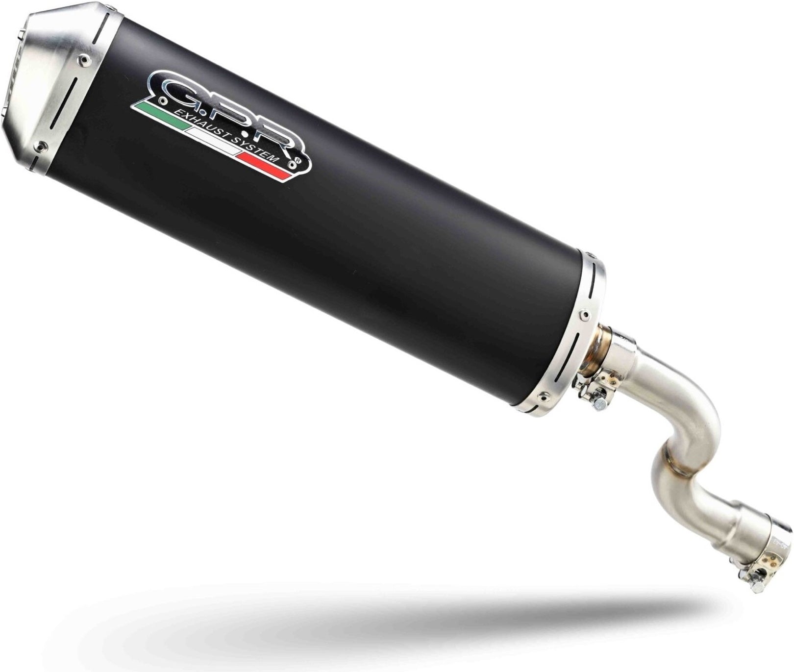 Complete Non-Catalytic Exhaust System With Sound Certification Evo4 Road Black Aluminium - Gpr Compatible With Garelli Freeland 125 - 150 (2000-2005)