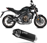 Complete Catalytic Exhaust System With Sound Certification Ak-1 Steel Black Carbon Fiber End Cap - Mivv Compatible With Honda Cb 650 R (2024-2026)