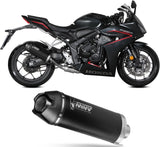Complete Catalytic Exhaust System With Sound Certification Ak-1 Steel Black Carbon Fiber End Cap - Mivv Compatible With Honda Cbr 650 R (2024-2026)