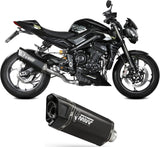 Complete Catalytic Exhaust System With Sound Certification Sr-1 Black Titanium - Mivv Compatible With Triumph Street Triple 765 R - Rs (2025-2026)