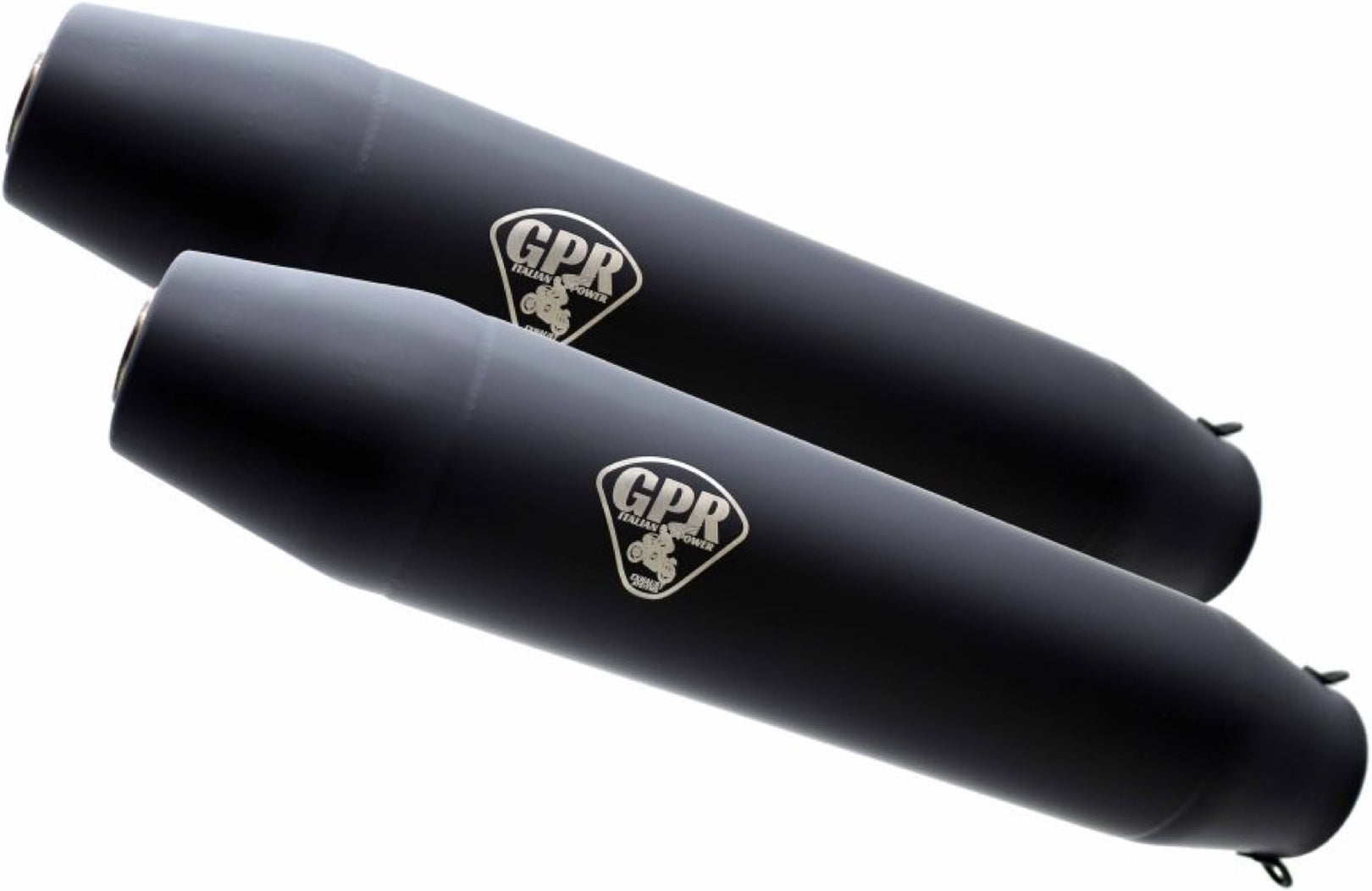Exhaust Tip With Noise Certification Deeptone Cafe Racer Black Stainless Steel - Gpr Compatible With Moto Guzzi 1000 Gt (1987-1993)