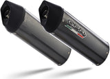 Dual Exhaust System With Sound Certification Furore Carbon Look - Gpr Compatible With Honda Vtr 1000 Sp-2 (2002-2006)