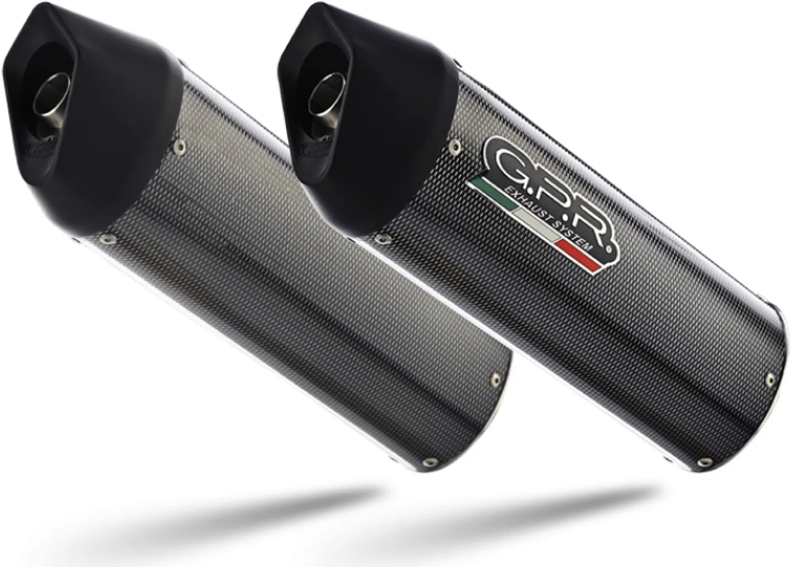 Dual Exhaust System With Sound Certification Furore Carbon Look - Gpr Compatible With Ducati Monster 400 (1993-2000)
