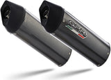 Dual Exhaust System With Sound Certification Furore Carbon Look - Gpr Compatible With Ducati Monster 400 (1993-2000)