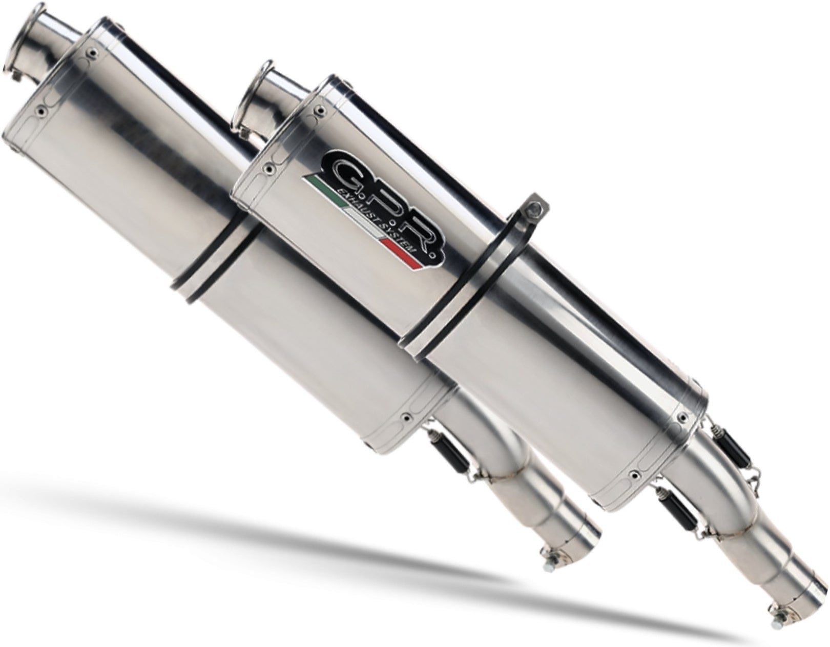 Dual Exhaust System With Sound Certification Trioval Stainless Steel - Gpr Compatible With Cagiva Raptor 650 (2001-2005)