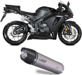Exhaust Tip With Noise Certification Ak-1 Steel Black Carbon Fiber End Cap - Mivv Compatible With Honda Cbr 600 Rr (2024-2026)