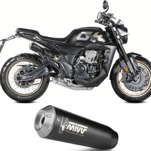 Exhaust Tip With Noise Certification X-M1 Steel Black - Mivv Compatible With Zontes Zt 350 Gk (2022-2026)