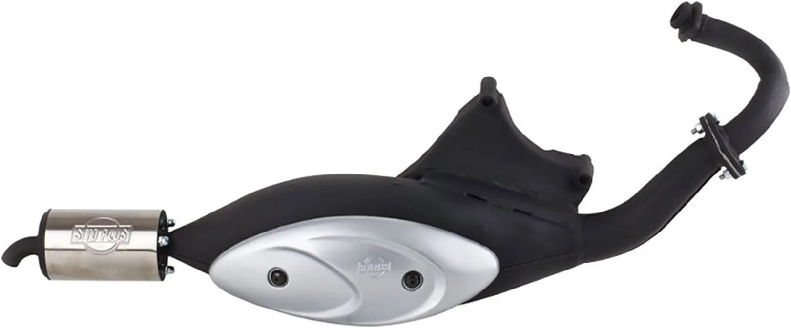 Complete Catalytic Exhaust System With Sound Certification Sitoplus Stainless Steel - Leovince Compatible With Piaggio Nrg Mc2 Liquid (1999)