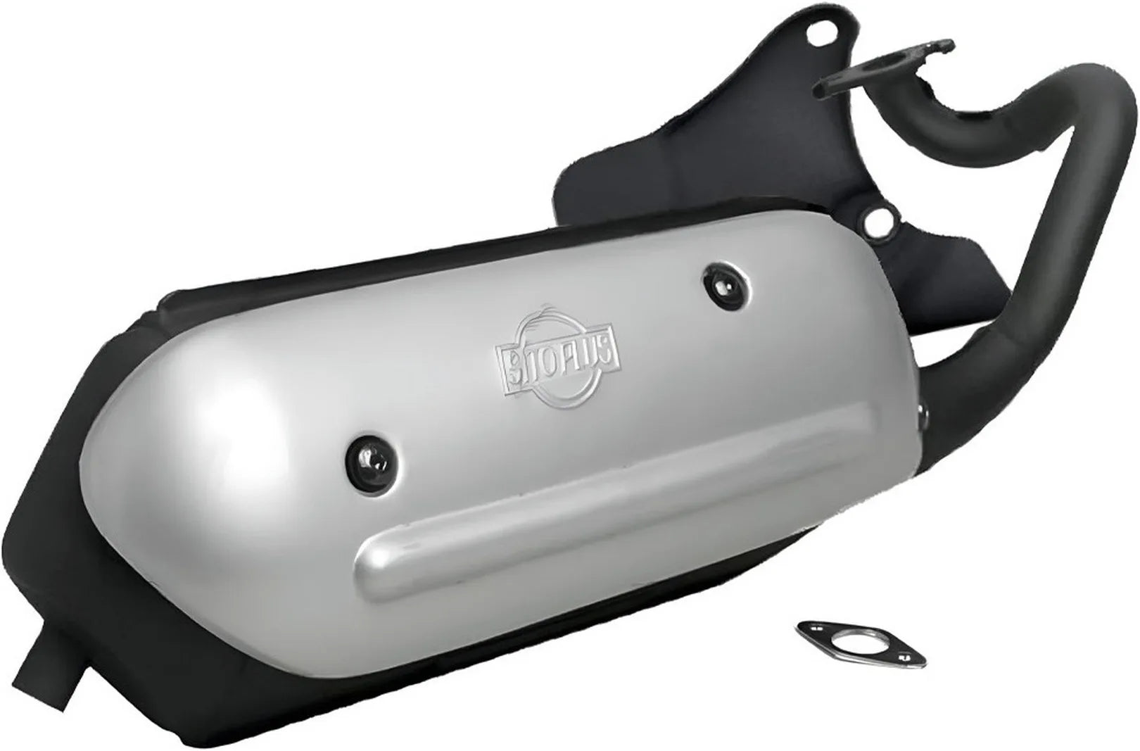 Complete Catalytic Exhaust System With Sound Certification Sitoplus Stainless Steel - Leovince Compatible With Aprilia Scarabeo 50 (1993-1997)